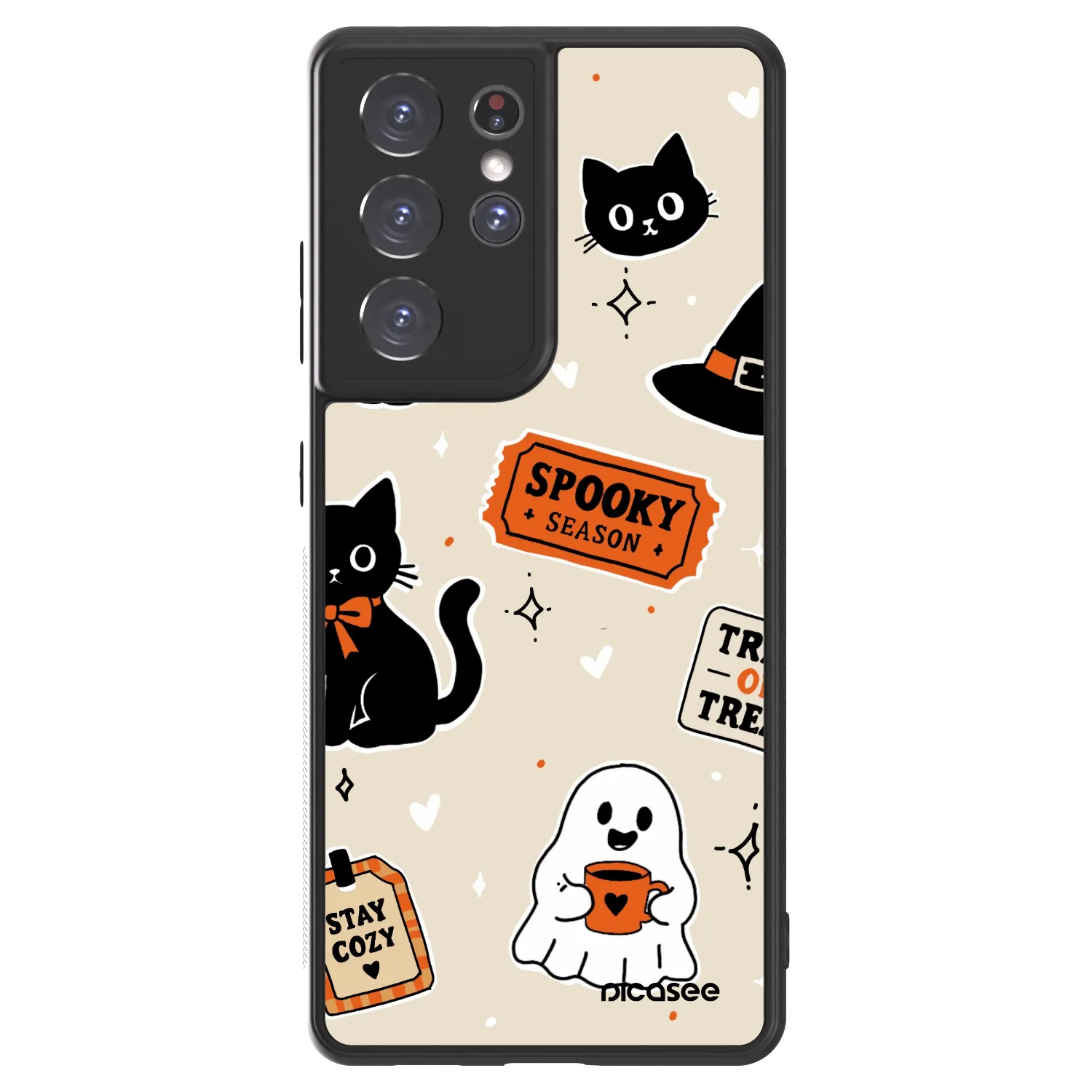Picasee ULTIMATE CASE pro Samsung Galaxy S21 Ultra 5G G998B - Halloween stickers