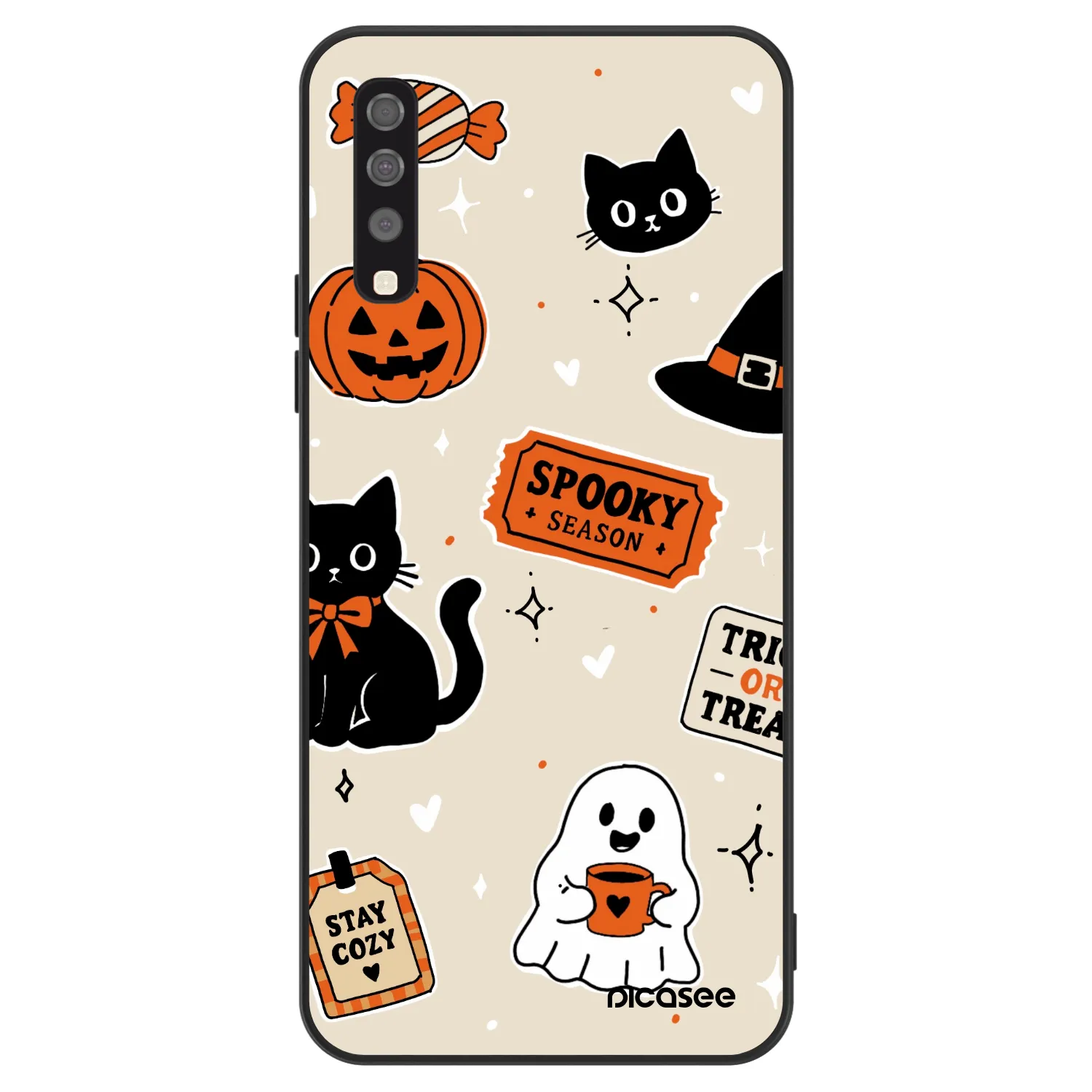 Picasee ULTIMATE CASE pro Samsung Galaxy A70 A705F - Halloween stickers