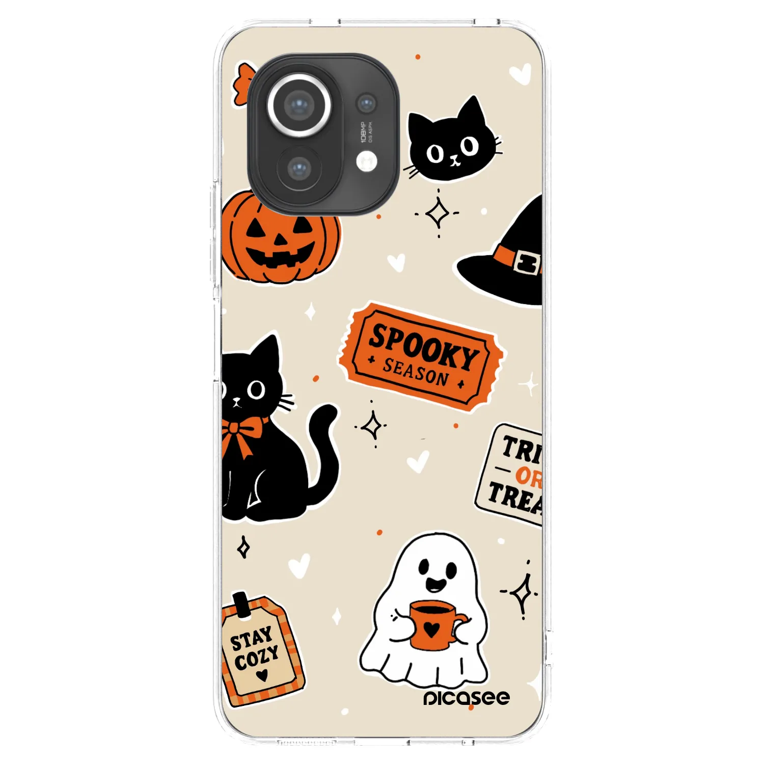 Picasee silikónový prehľadný obal pre Xiaomi Mi 11 - Halloween stickers
