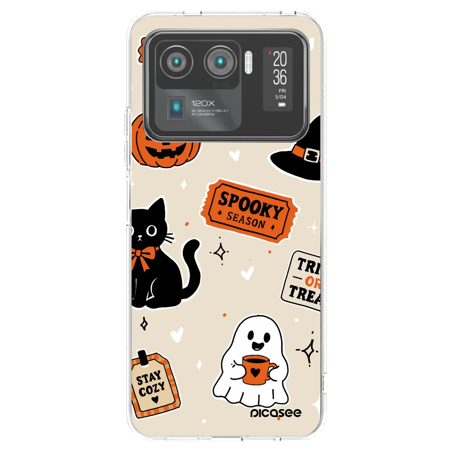 Picasee silikónový prehľadný obal pre Xiaomi Mi 11 Ultra - Halloween stickers