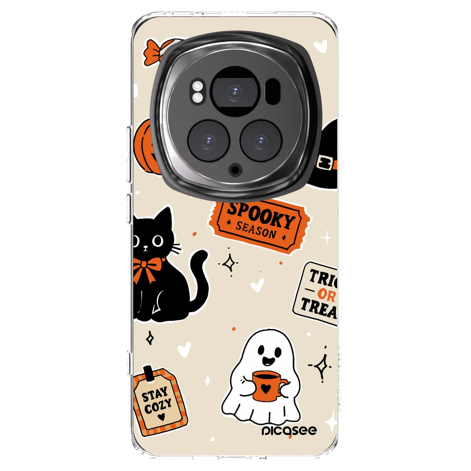 Picasee silikónový prehľadný obal pre Honor Magic6 Pro - Halloween stickers