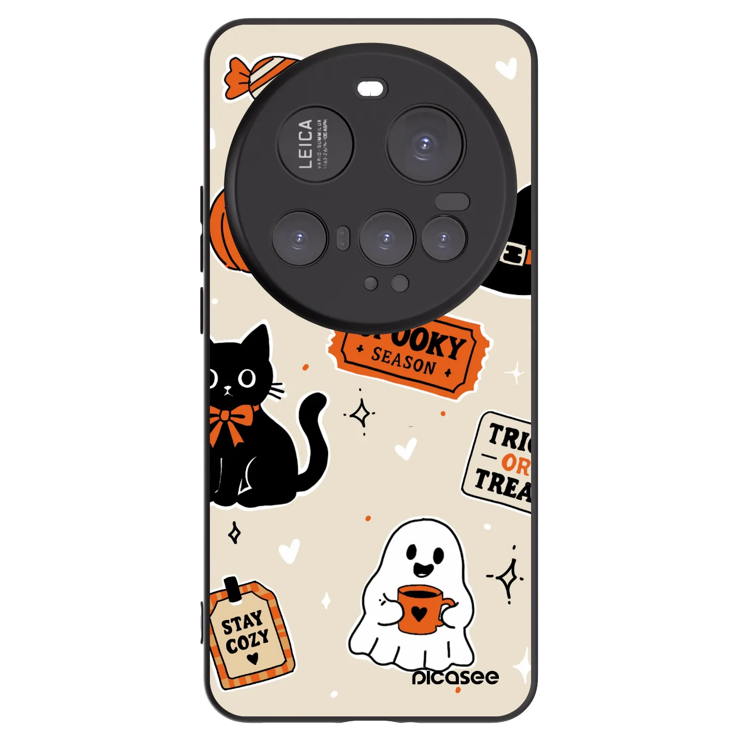 Picasee silikónový čierny obal pre Xiaomi 15 Ultra - Halloween stickers