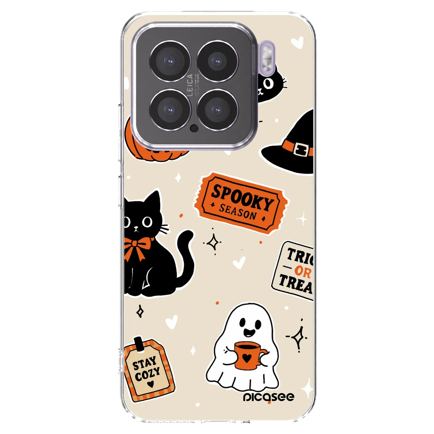 Picasee silikónový prehľadný obal pre Xiaomi 15 - Halloween stickers