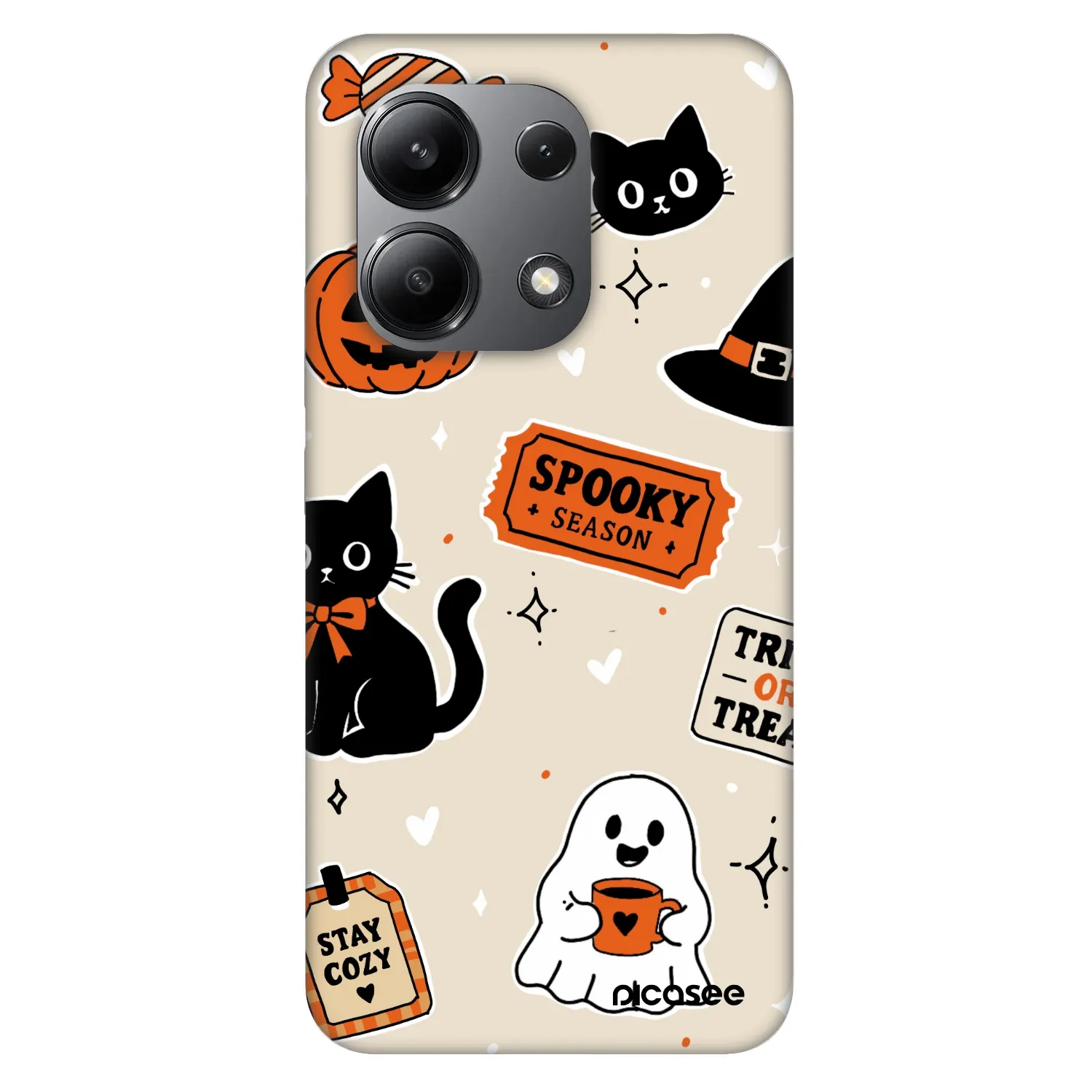 Picasee Fashion Case pre Xiaomi Redmi Note 13 4G - Halloween stickers
