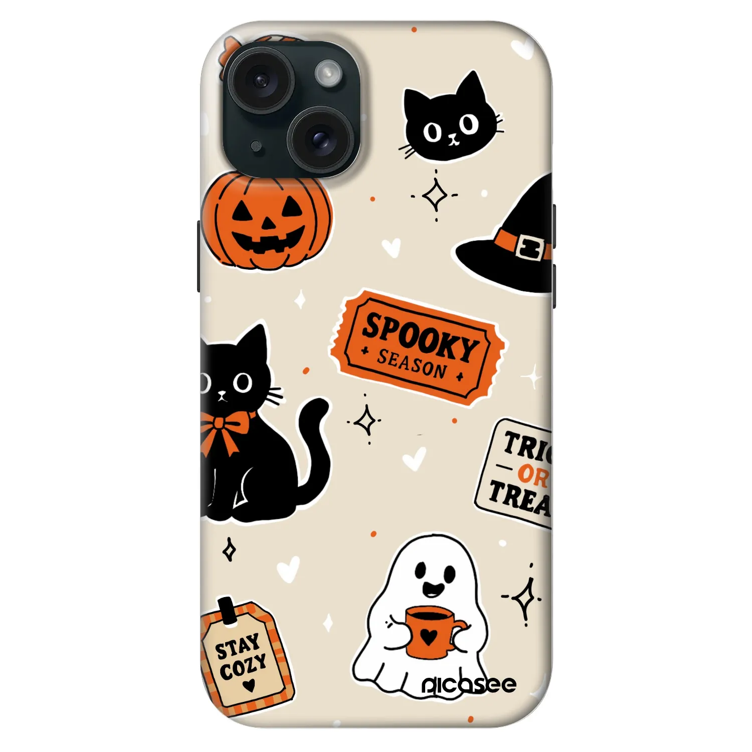 Picasee Fashion Case MagSafe pre Apple iPhone 15 Plus - Halloween stickers