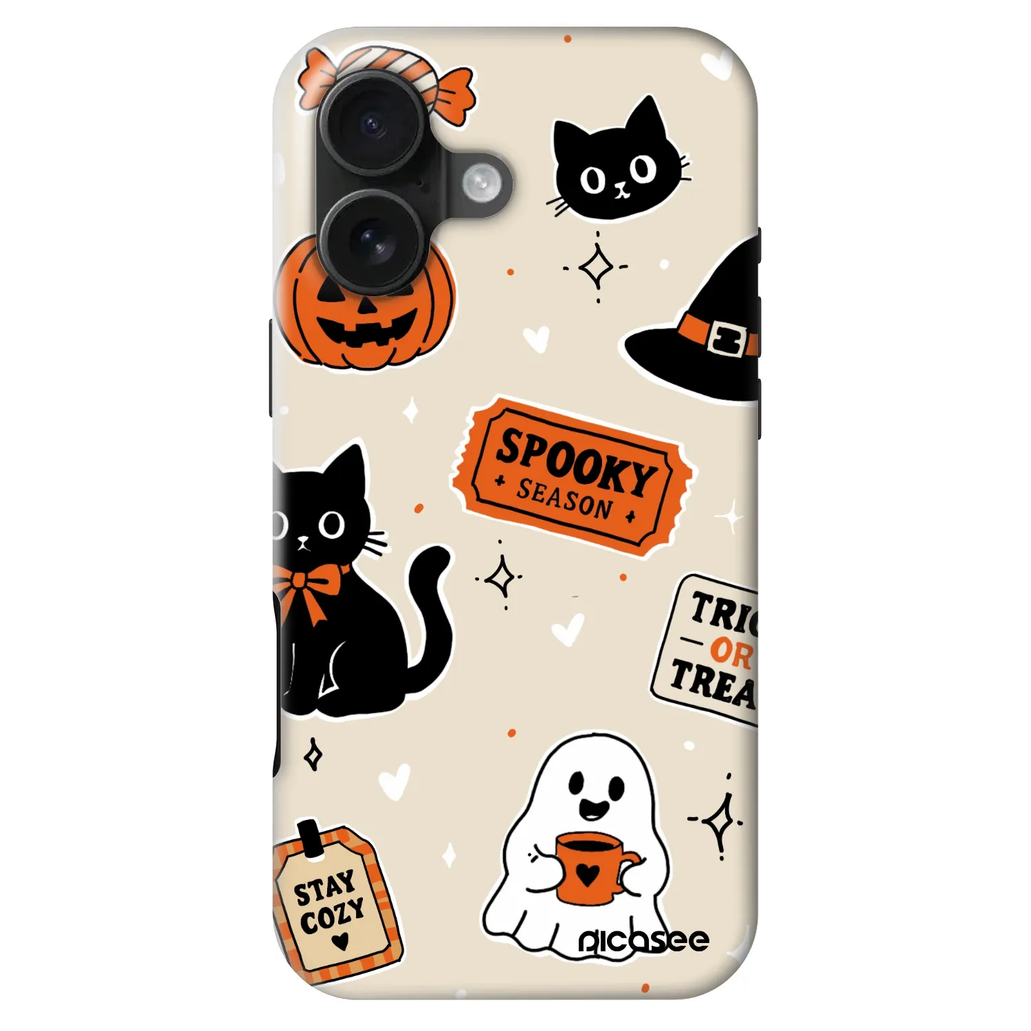 Picasee Fashion Case MagSafe pre Apple iPhone 16 - Halloween stickers