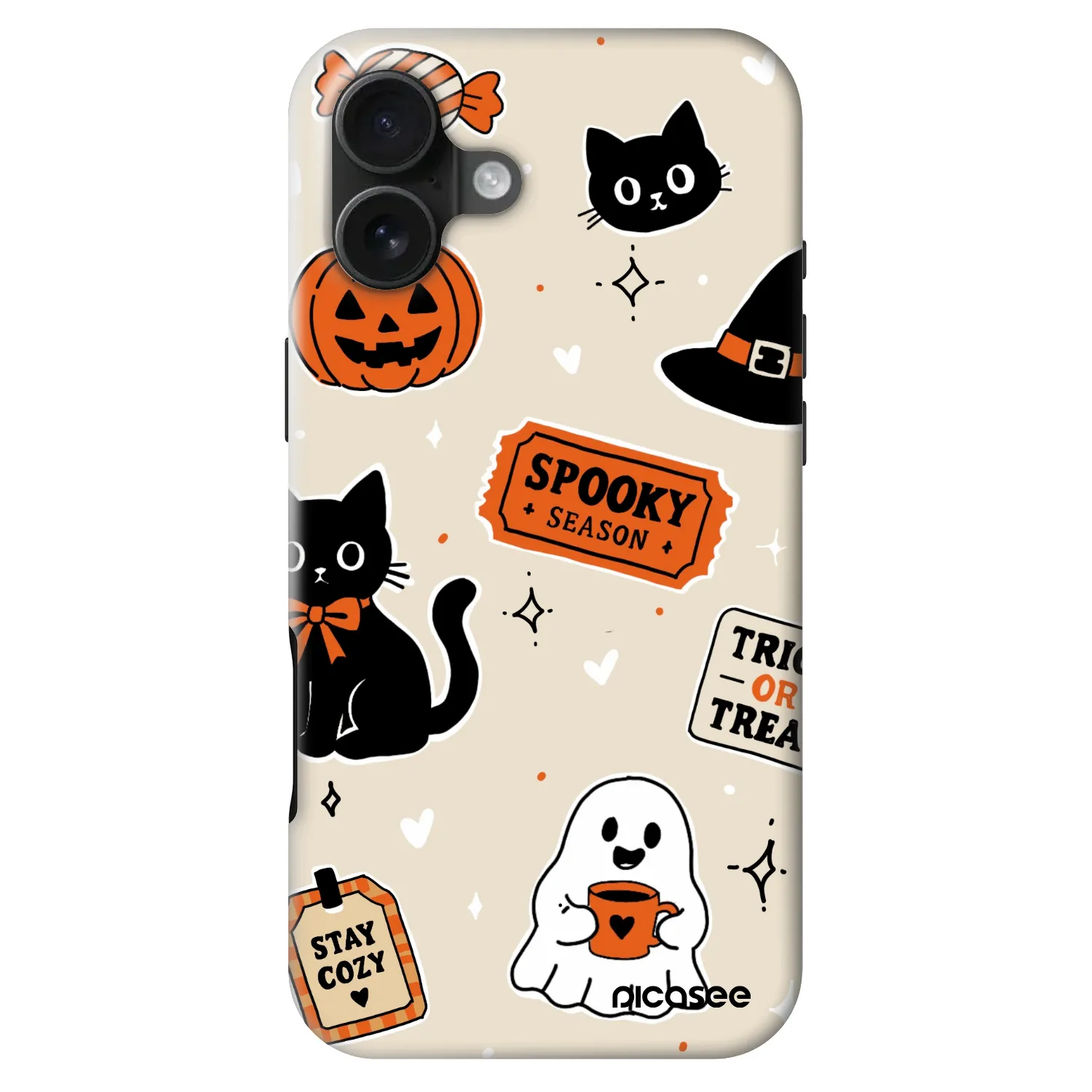 Picasee Fashion Case MagSafe pre Apple iPhone 16 Plus - Halloween stickers