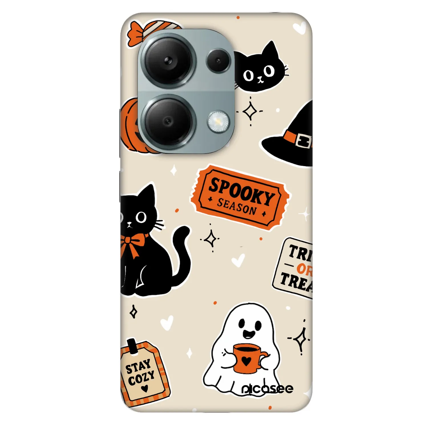 Picasee Fashion Case pre Xiaomi Redmi Note 13 Pro 4G - Halloween stickers
