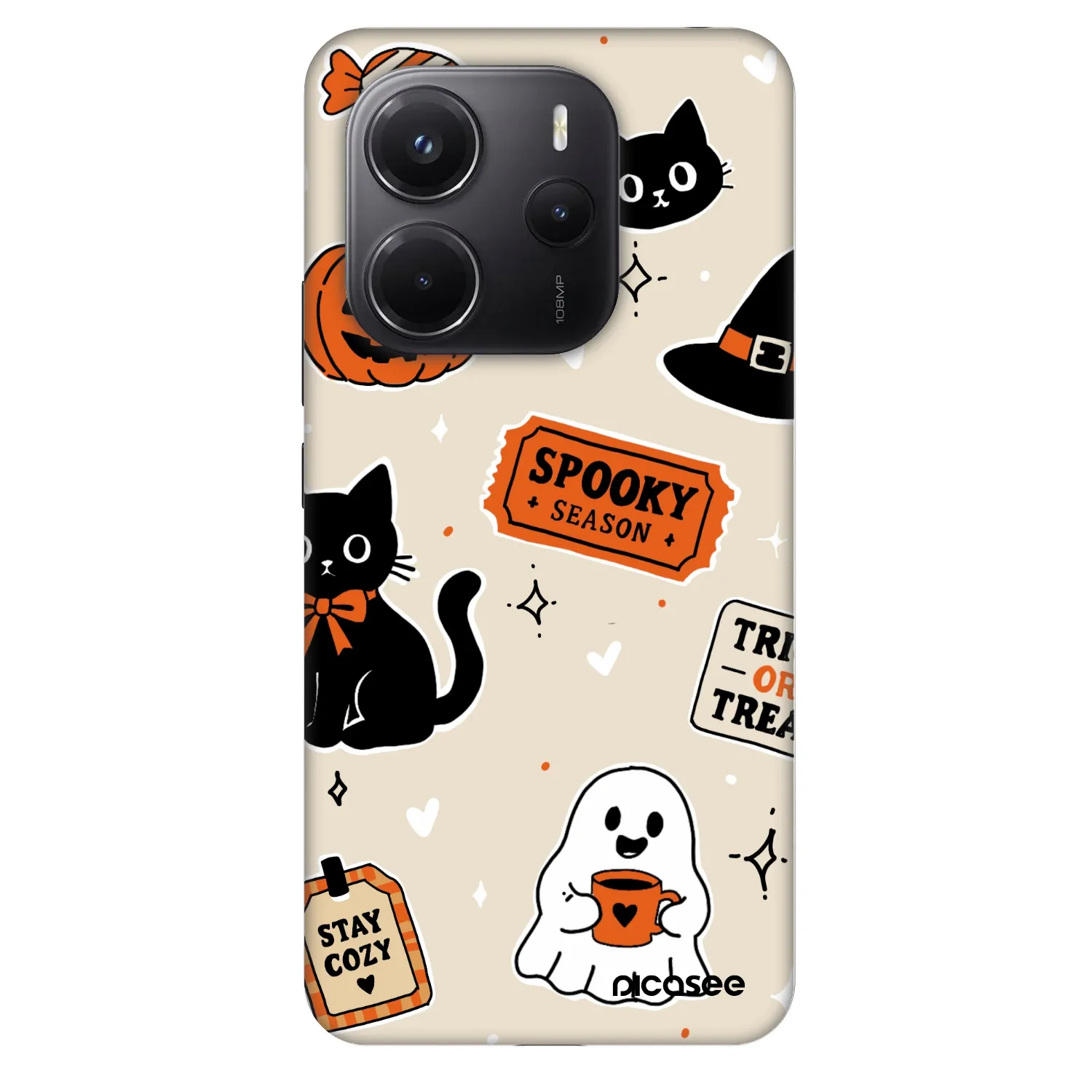 Picasee Fashion Case pre Xiaomi Redmi Note 14 4G - Halloween stickers