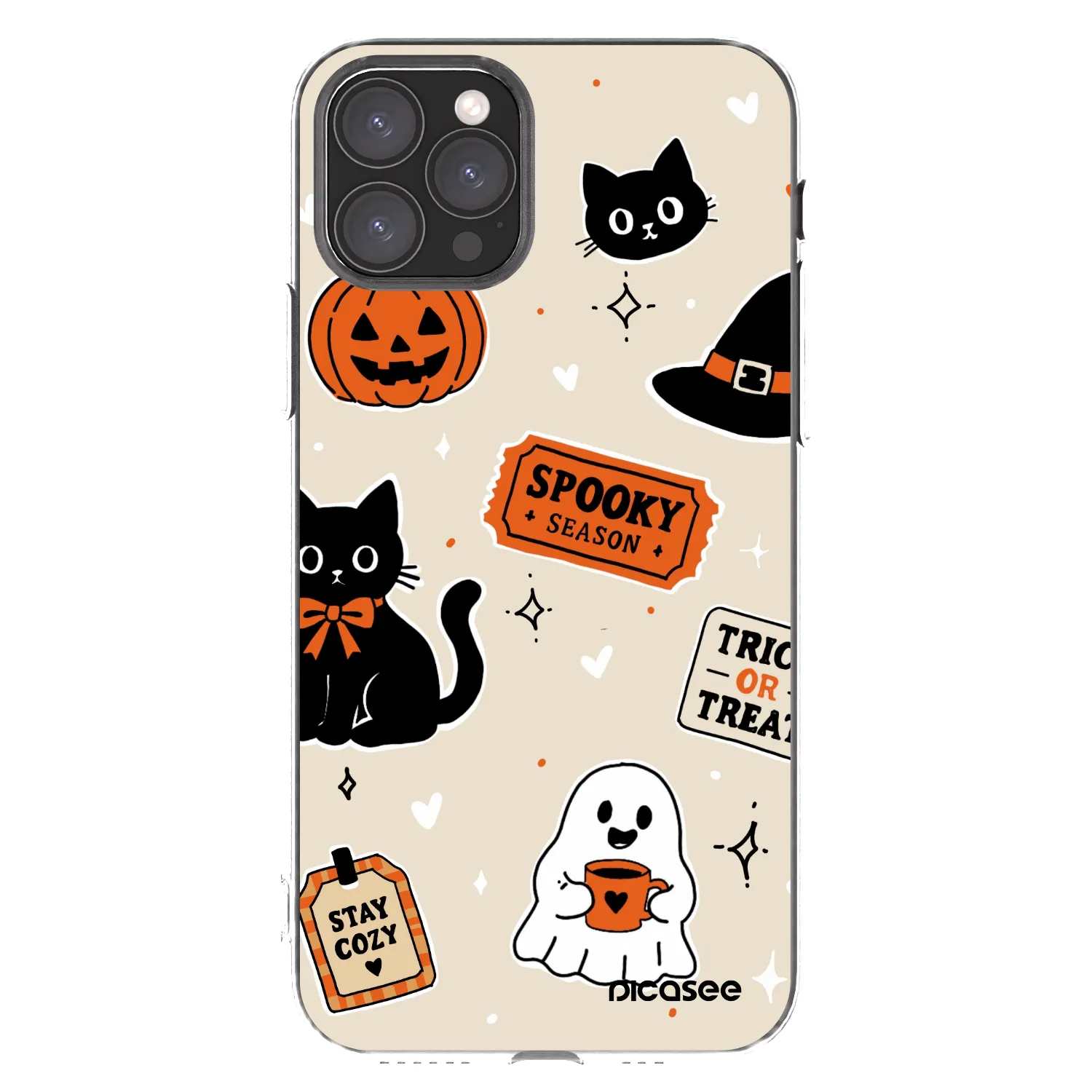 Picasee silikónový prehľadný obal pre Apple iPhone 11 Pro - Halloween stickers