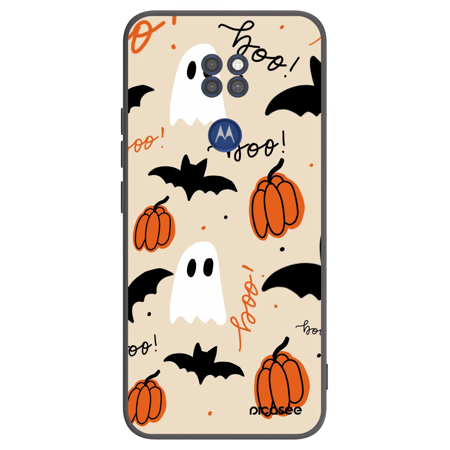 Picasee silikónový čierny obal pre Motorola Moto G9 Play - Halloween 26