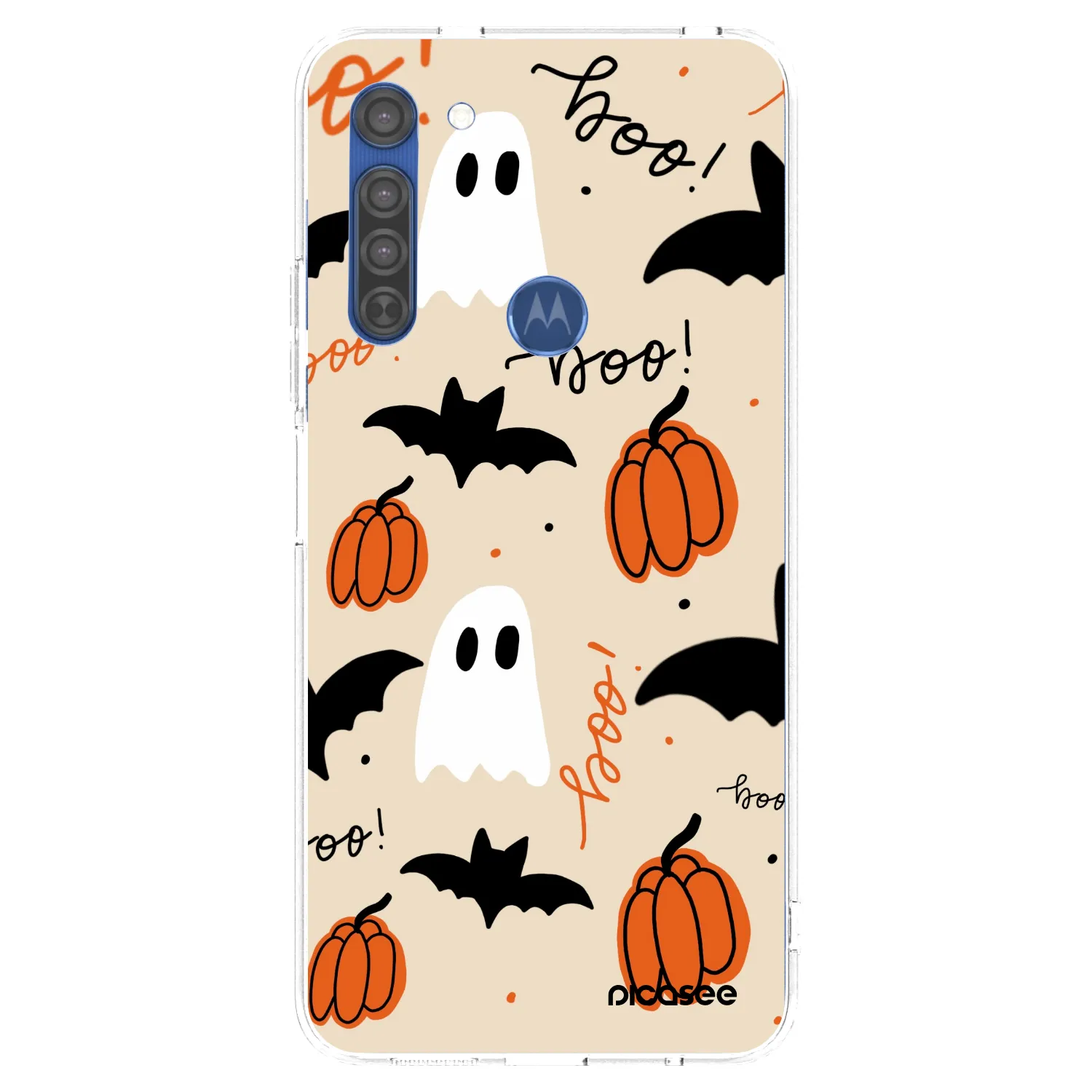 Picasee silikónový prehľadný obal pre Motorola Moto G8 - Halloween 26