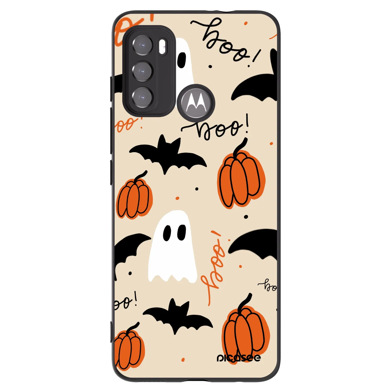 Picasee silikónový čierny obal pre Motorola Moto G60 - Halloween 26