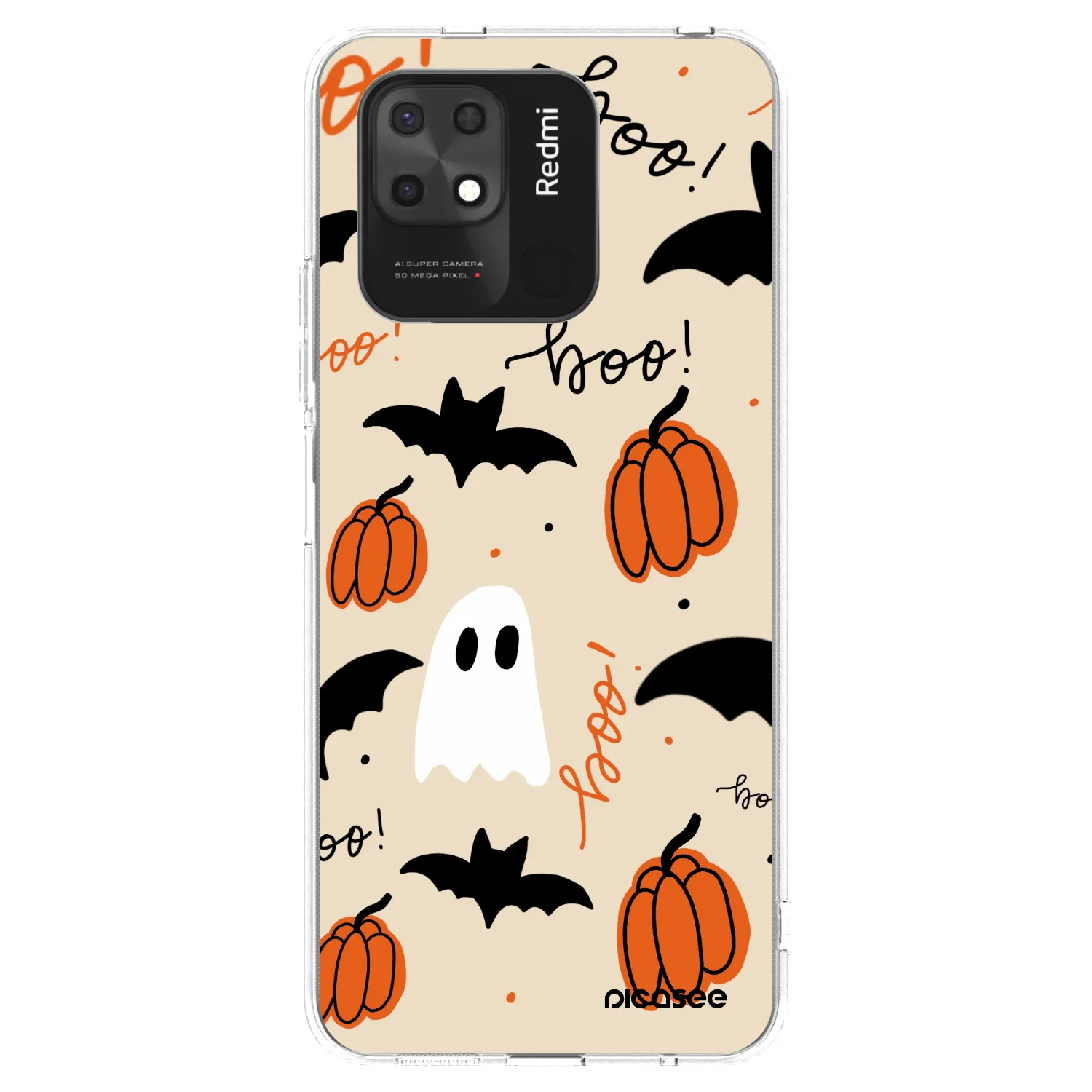 Picasee silikónový prehľadný obal pre Xiaomi Redmi 10C - Halloween 26