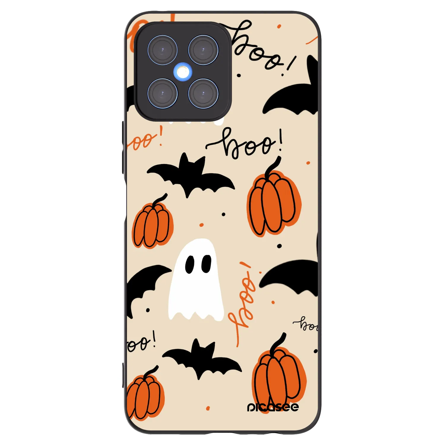Picasee silikónový čierny obal pre Honor X8 4G - Halloween 26