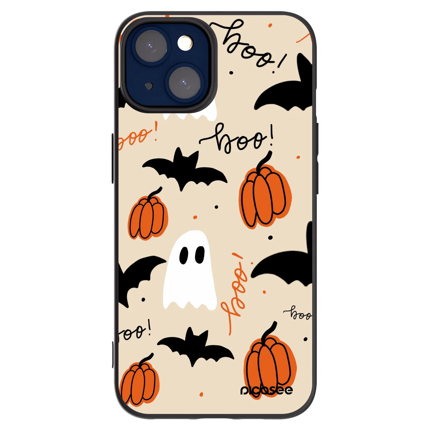 Picasee silikónový čierny obal pre Apple iPhone 14 - Halloween 26