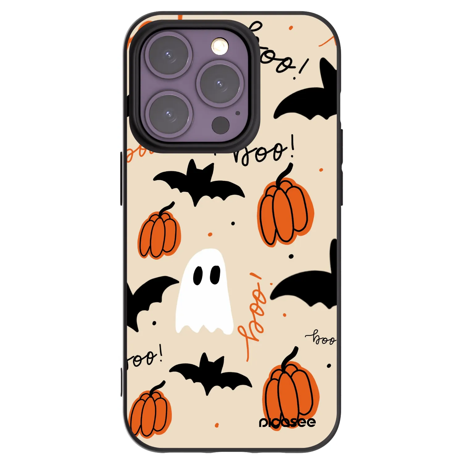 Picasee silikónový čierny obal pre Apple iPhone 14 Pro - Halloween 26