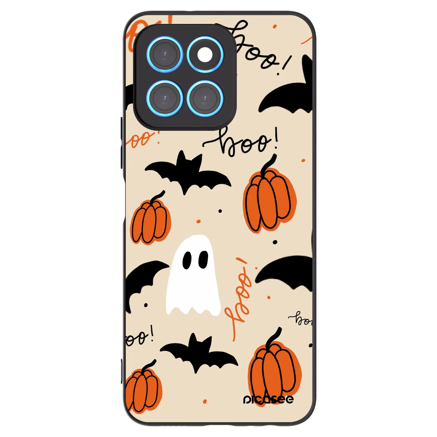 Picasee silikónový čierny obal pre Honor X8 5G - Halloween 26