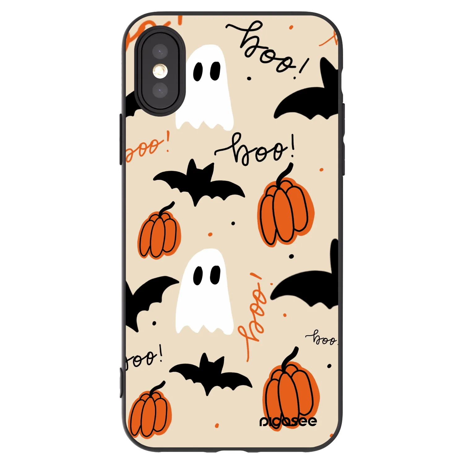 Picasee silikónový čierny obal pre Apple iPhone X/XS - Halloween 26