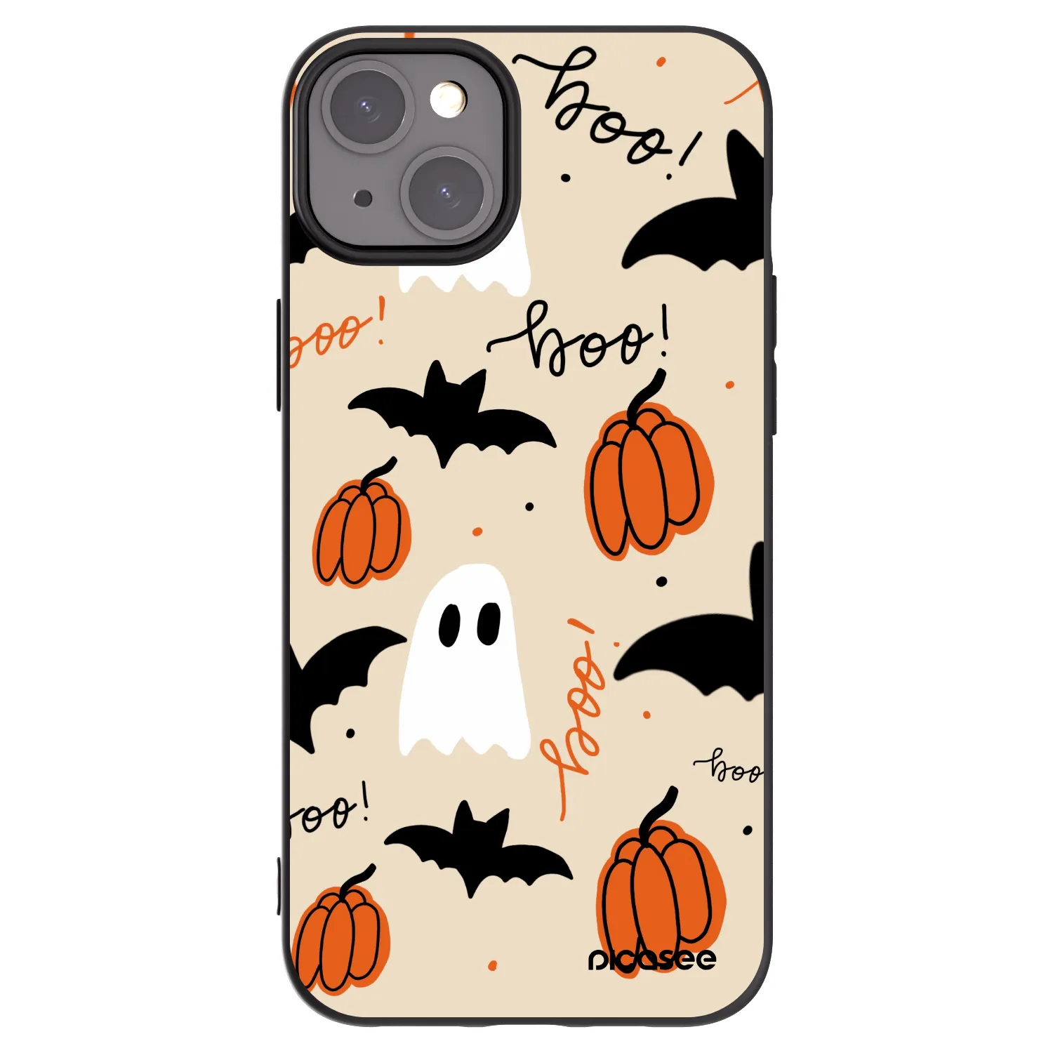 Picasee silikónový čierny obal pre Apple iPhone 15 Plus - Halloween 26