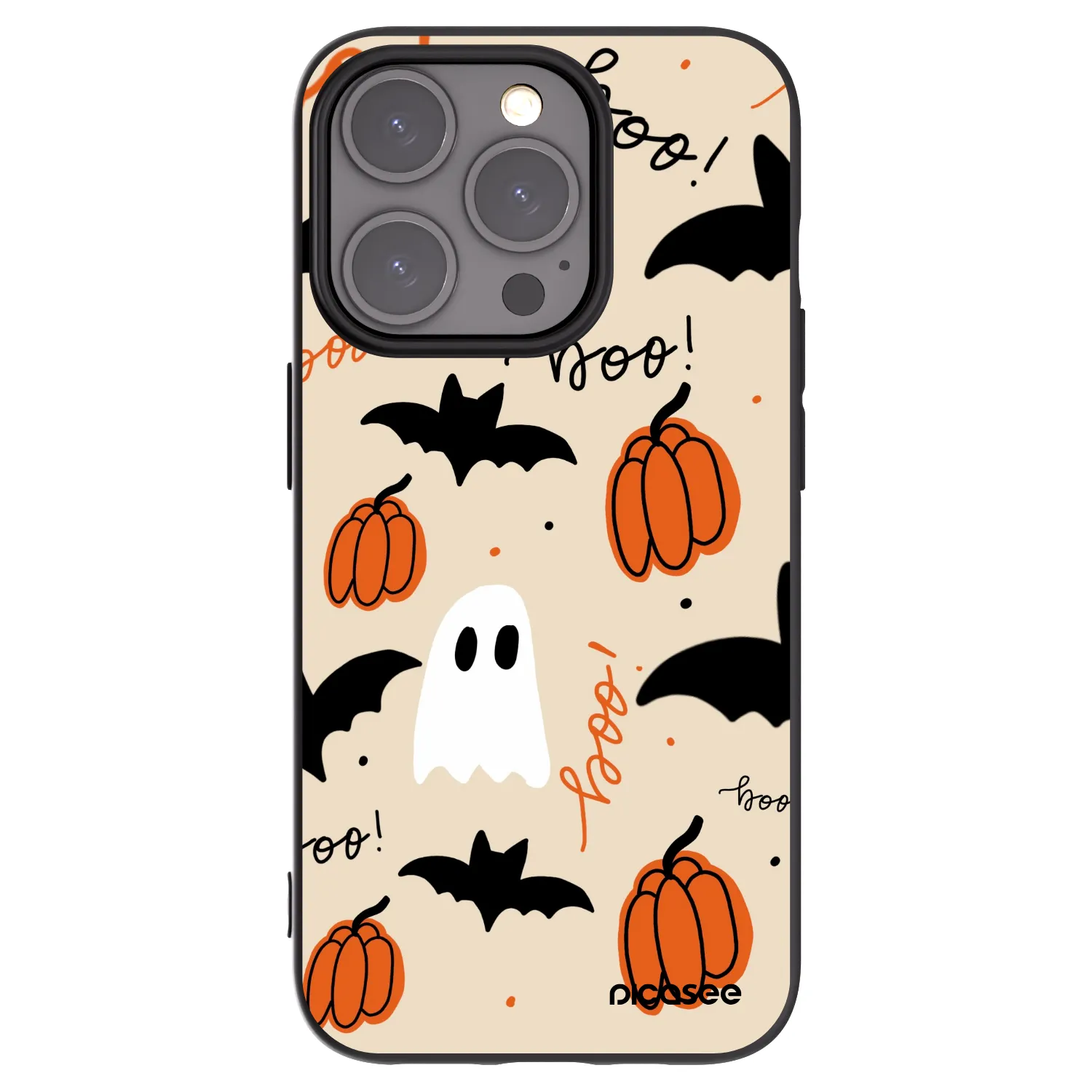 Picasee silikónový čierny obal pre Apple iPhone 15 Pro - Halloween 26