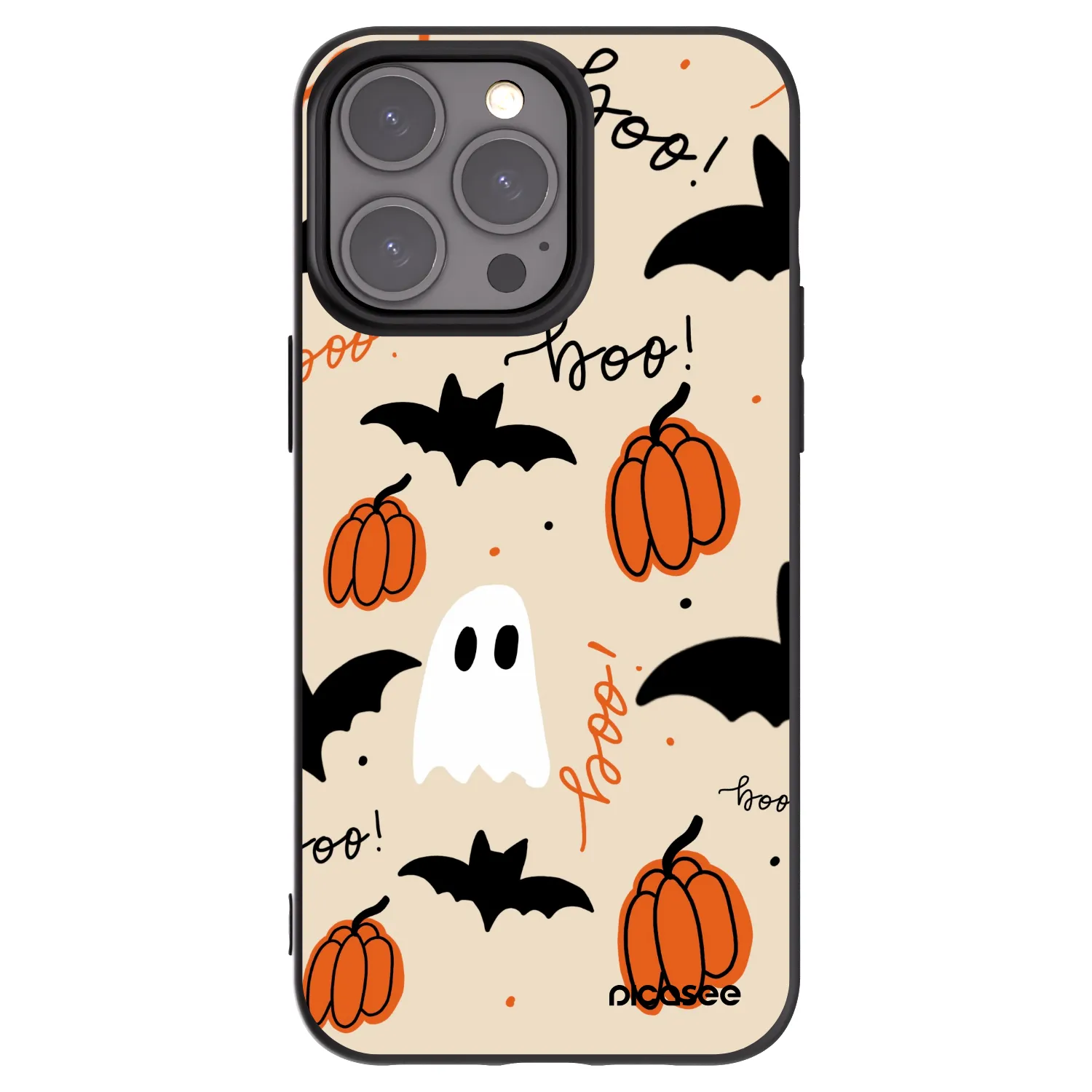 Picasee silikónový čierny obal pre Apple iPhone 15 Pro Max - Halloween 26