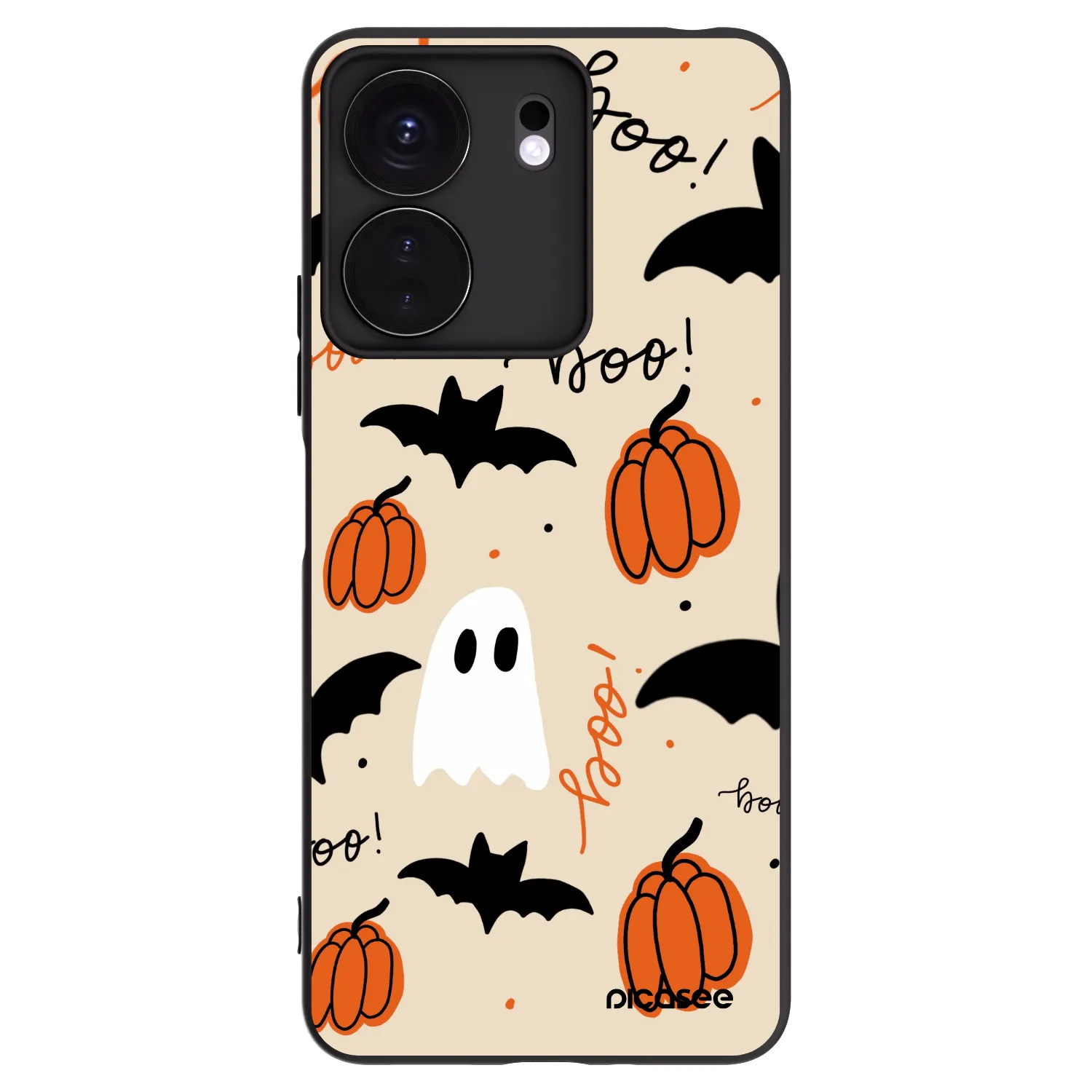 Picasee silikónový čierny obal pre Xiaomi Redmi 13C 4G - Halloween 26