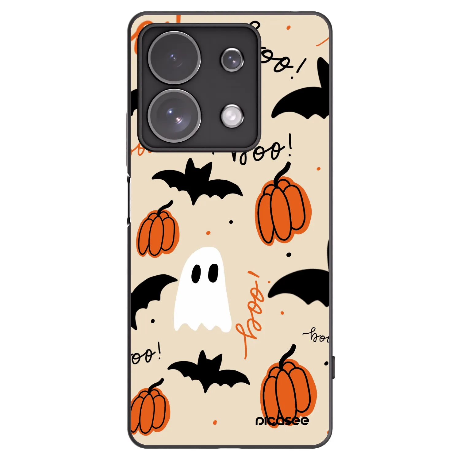 Picasee silikónový čierny obal pre Xiaomi Redmi Note 13 Pro 4G - Halloween 26