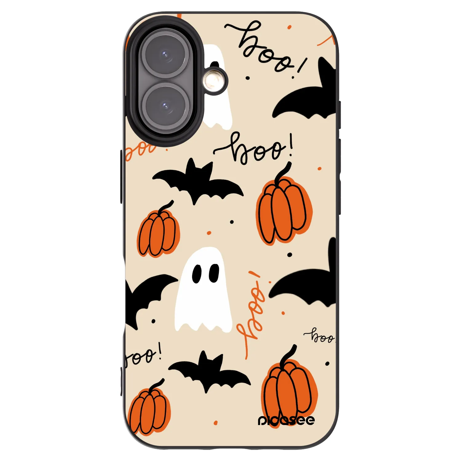 Picasee silikónový čierny obal pre Apple iPhone 16 - Halloween 26