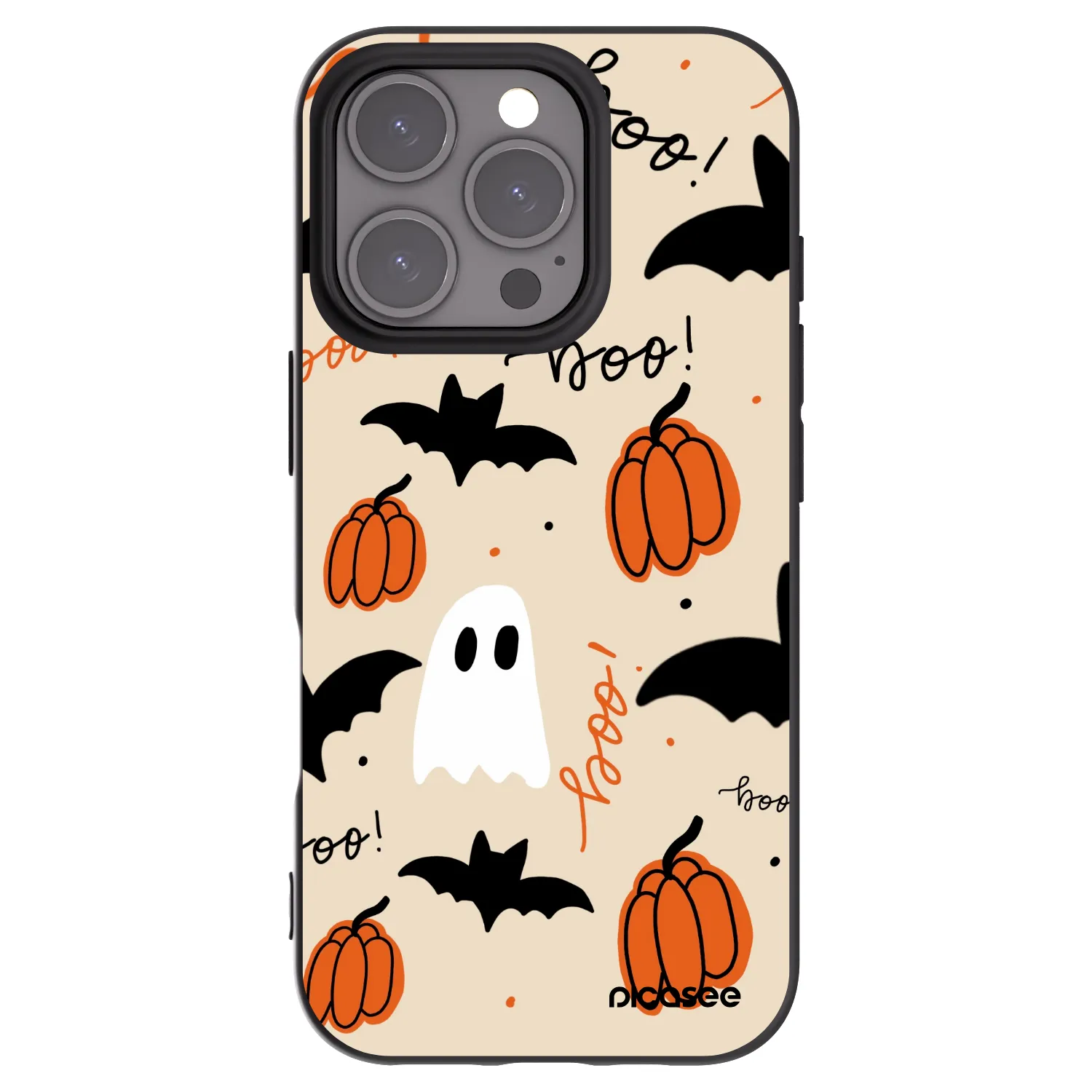 Picasee silikónový čierny obal pre Apple iPhone 16 Pro - Halloween 26
