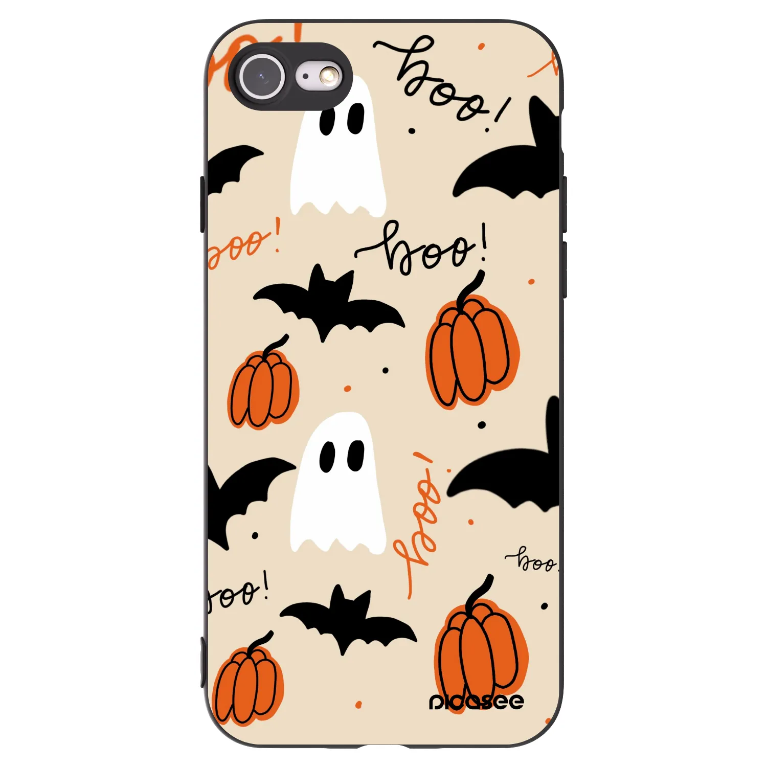 Picasee silikónový čierny obal pre Apple iPhone 8 - Halloween 26