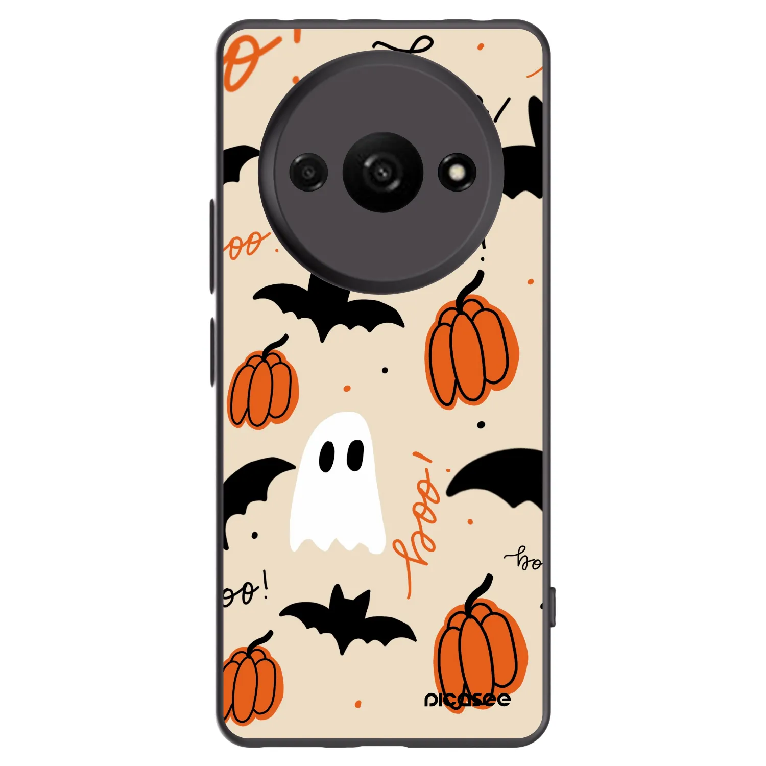 Picasee silikónový čierny obal pre Xiaomi Redmi A3 - Halloween 26