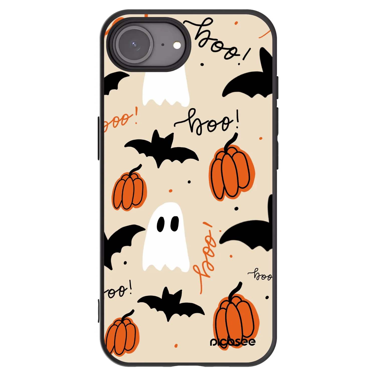 Picasee silikónový čierny obal pre Apple iPhone 17e - Halloween 26
