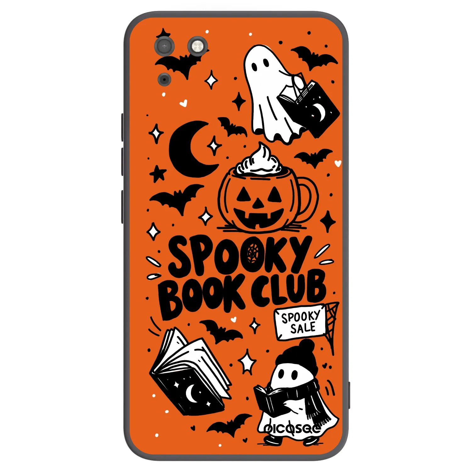Picasee silikónový čierny obal pre Huawei Y5P - Spooky book club