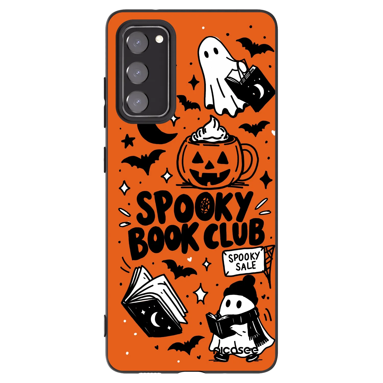 Picasee silikónový čierny obal pre Samsung Galaxy S20 FE - Spooky book club