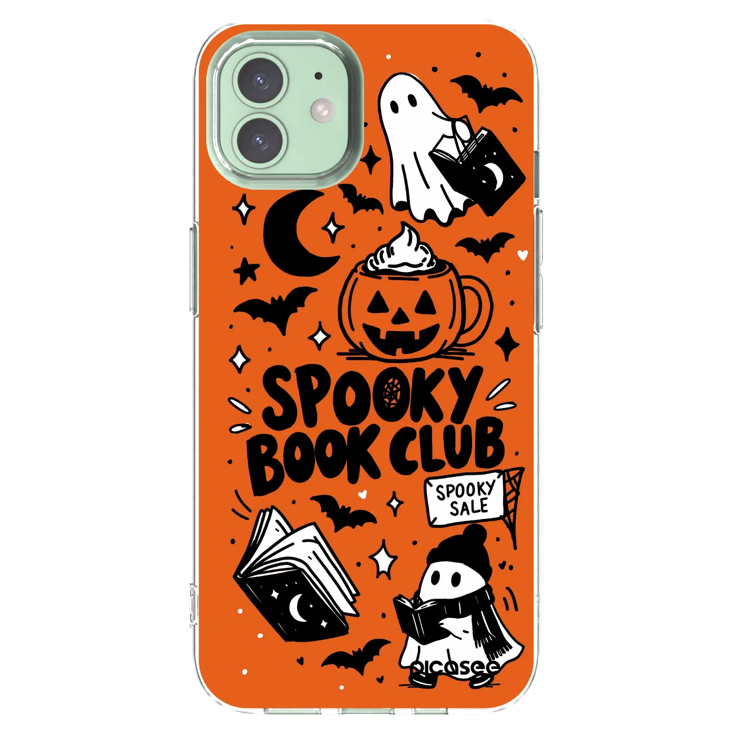 Picasee silikónový prehľadný obal pre Apple iPhone 12 Pro - Spooky book club