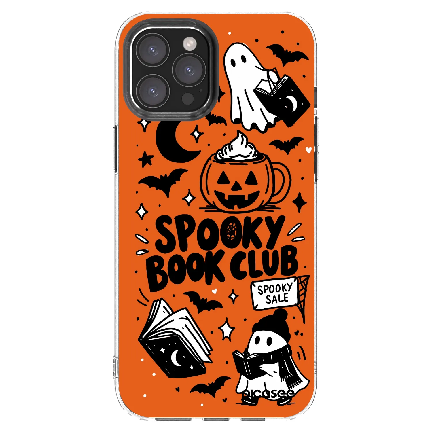 Picasee silikónový prehľadný obal pre Apple iPhone 12 Pro Max - Spooky book club