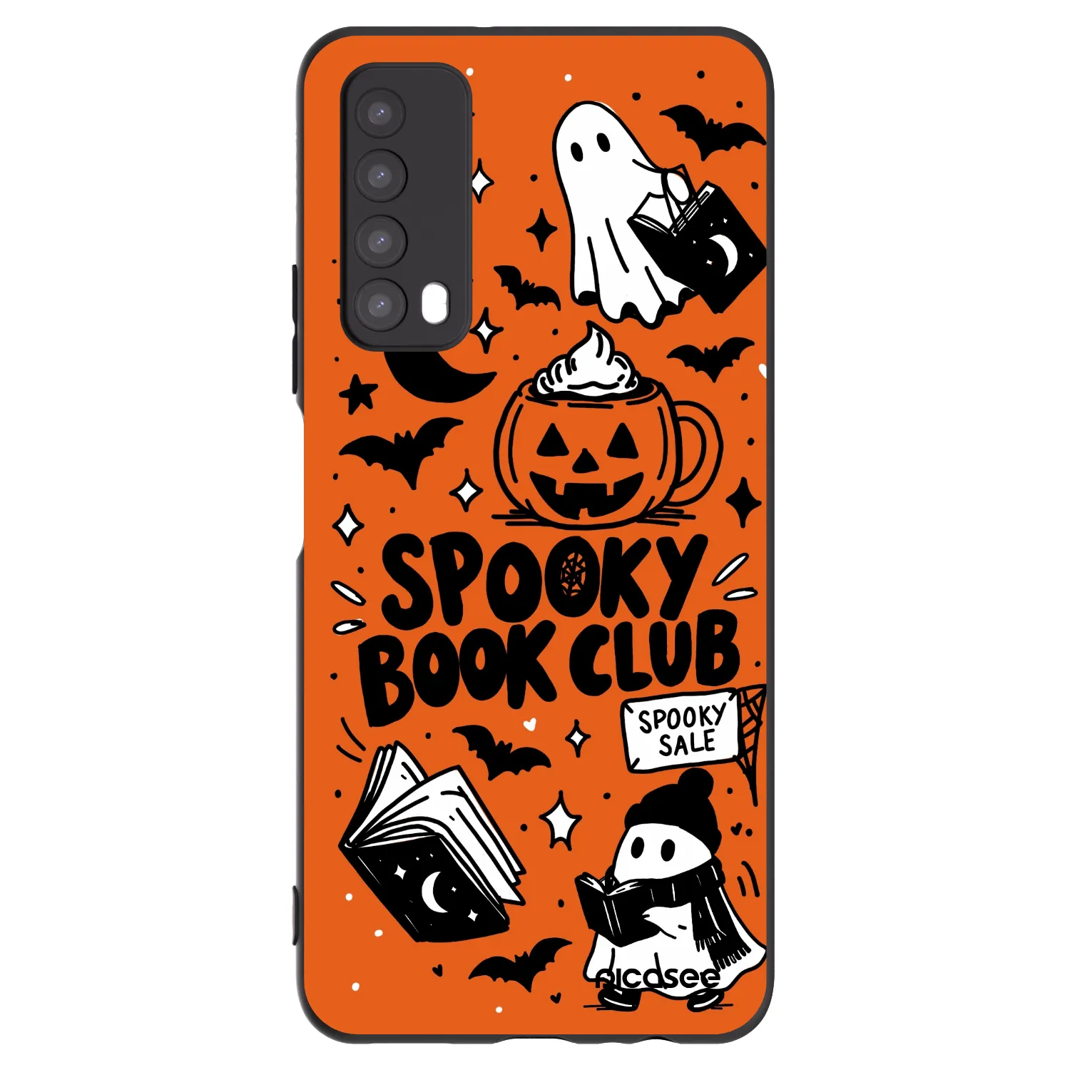 Picasee silikónový čierny obal pre Huawei P Smart 2021 - Spooky book club