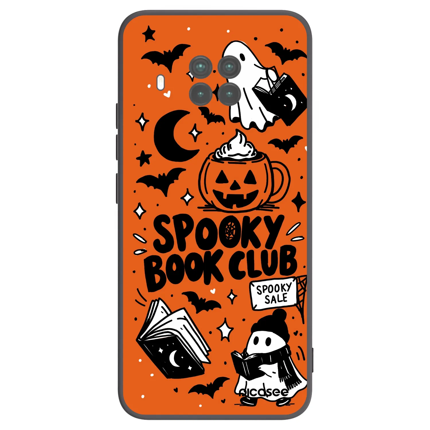 Picasee silikónový čierny obal pre Xiaomi Mi 10T Lite - Spooky book club
