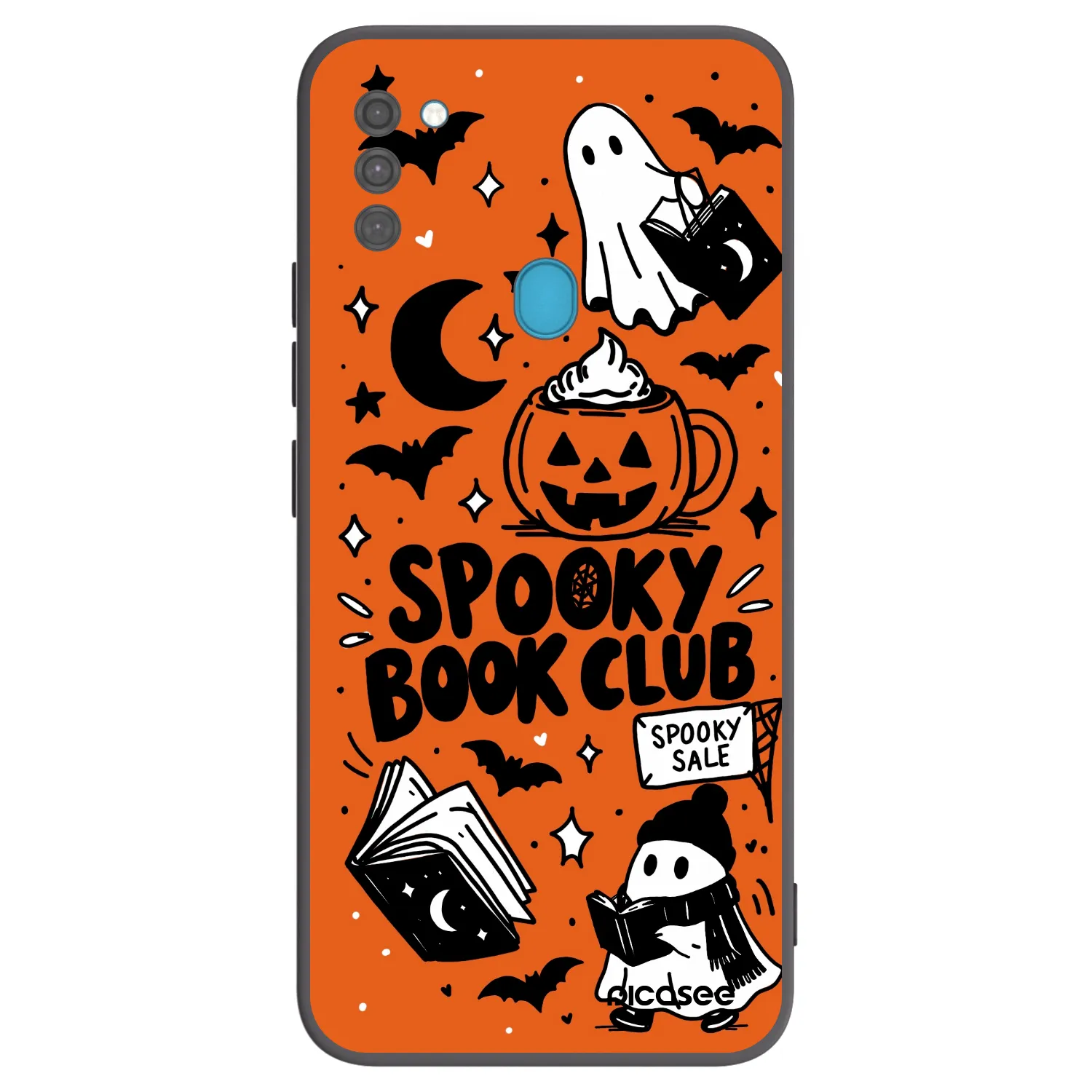 Picasee silikónový čierny obal pre Samsung Galaxy M11 - Spooky book club