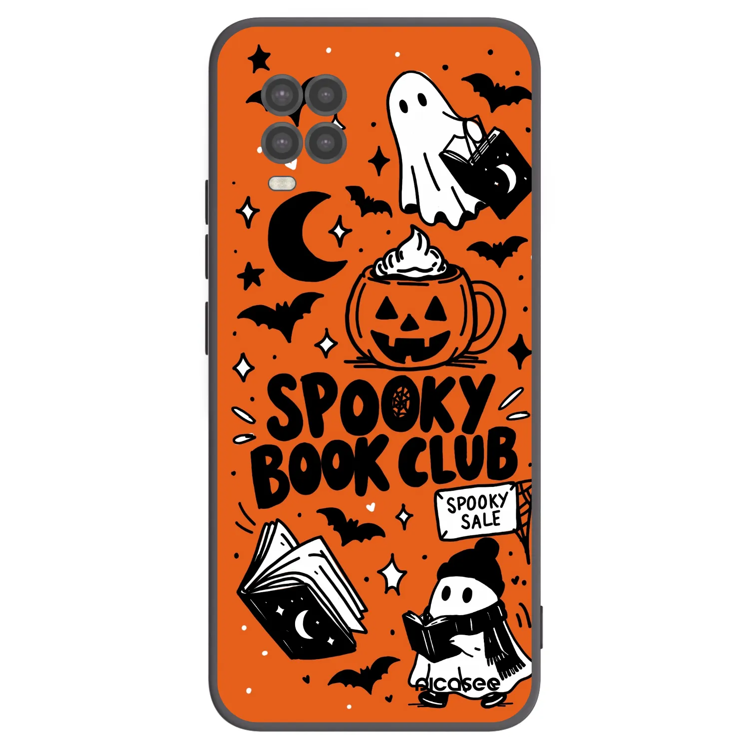 Picasee silikónový čierny obal pre Xiaomi Mi 10 Lite - Spooky book club