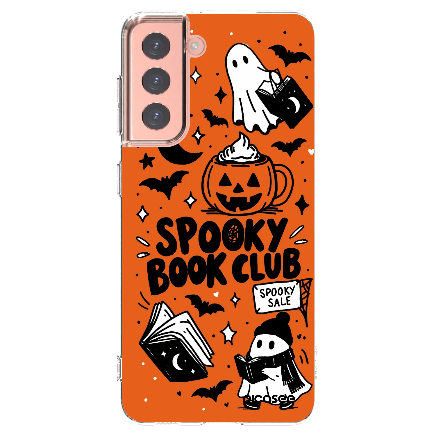 Picasee silikónový prehľadný obal pre Samsung Galaxy S21 5G G991B - Spooky book club