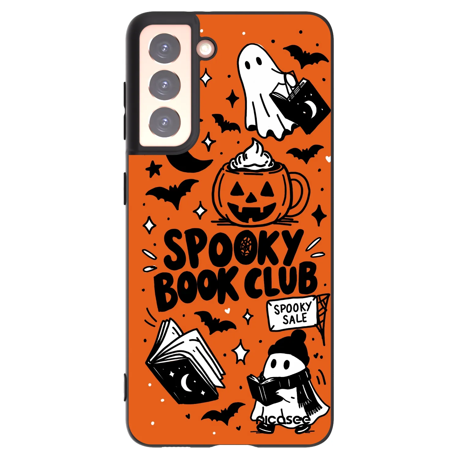 Picasee silikónový čierny obal pre Samsung Galaxy S21 5G G991B - Spooky book club