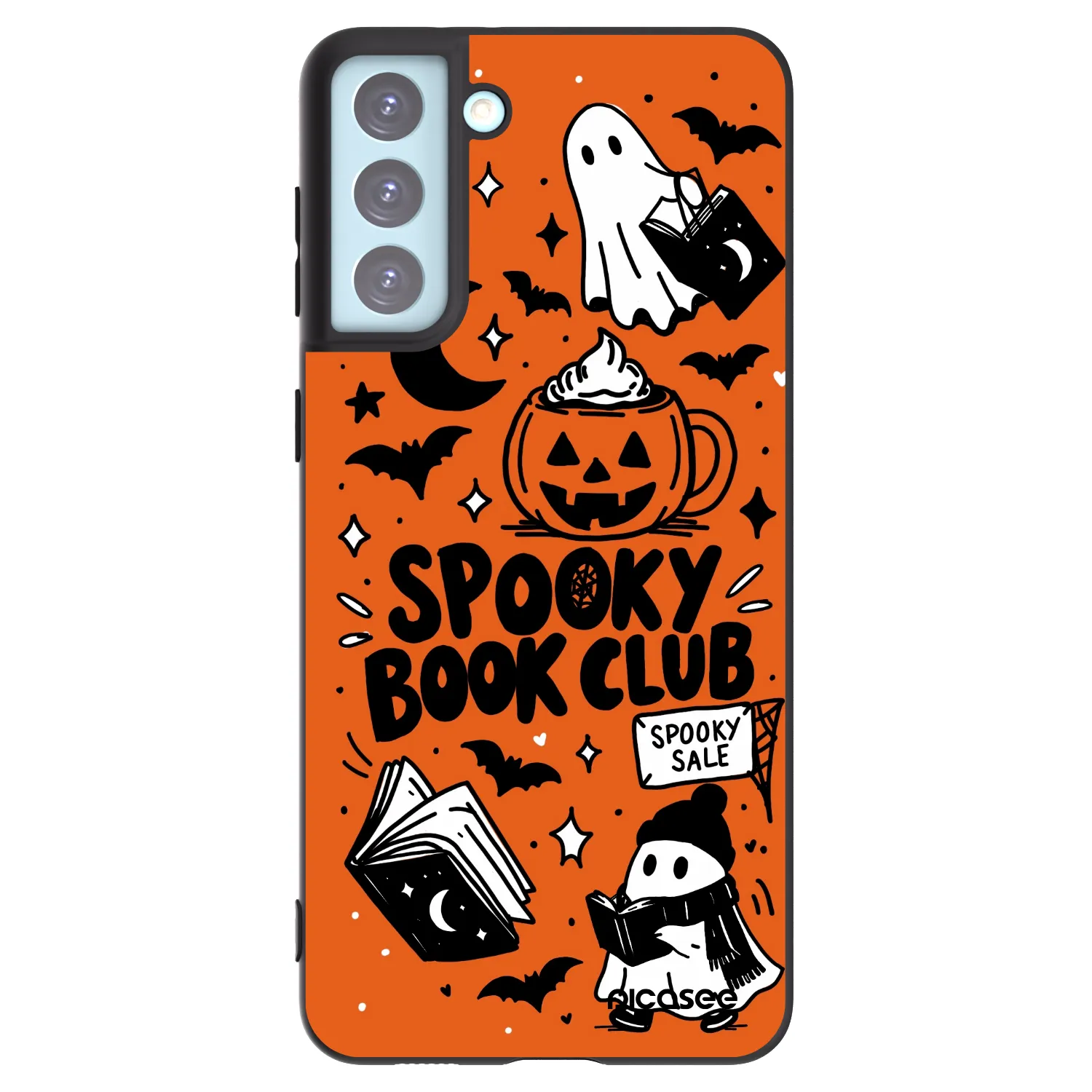Picasee silikónový čierny obal pre Samsung Galaxy S21+ 5G G996F - Spooky book club