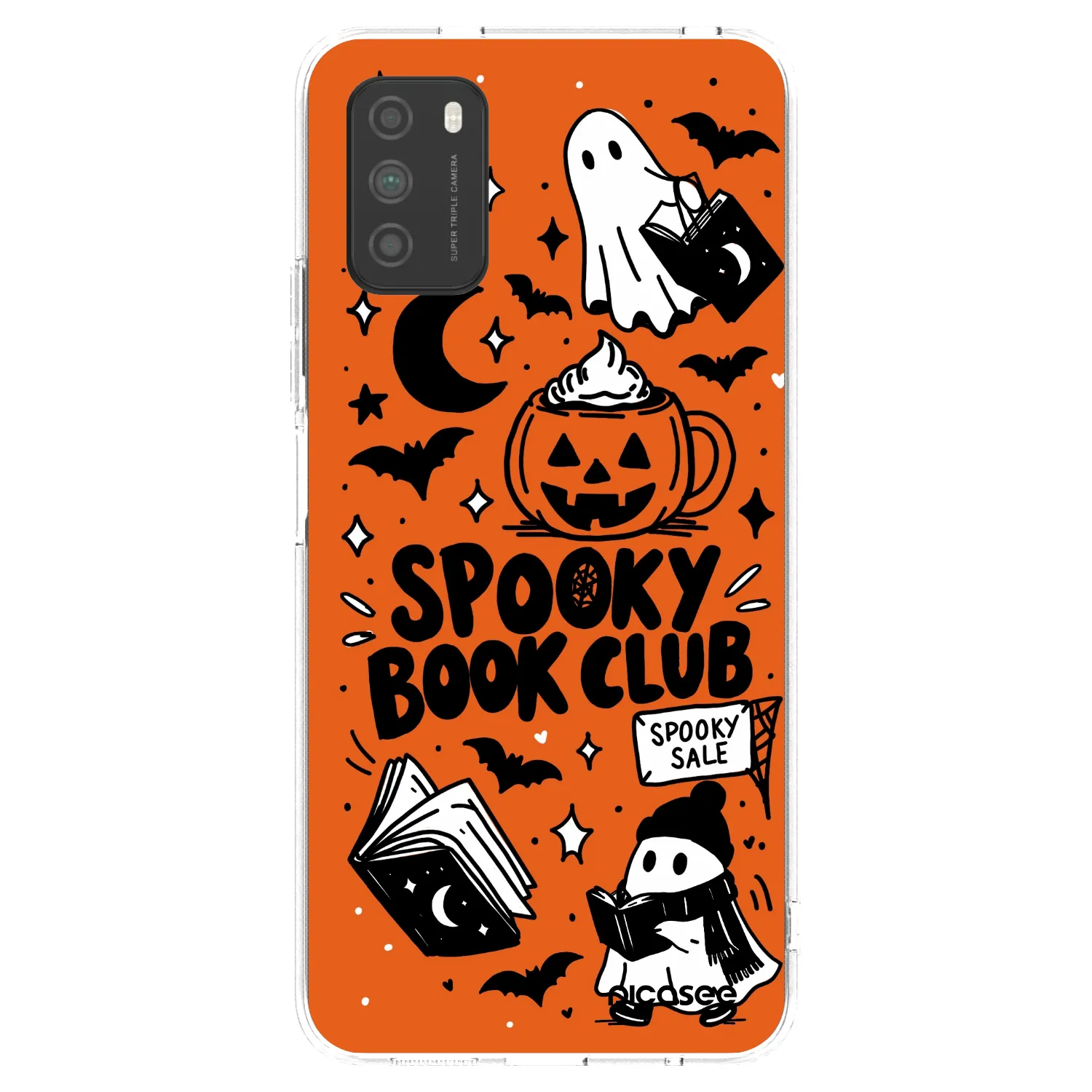 Picasee silikónový prehľadný obal pre Xiaomi Poco M3 - Spooky book club