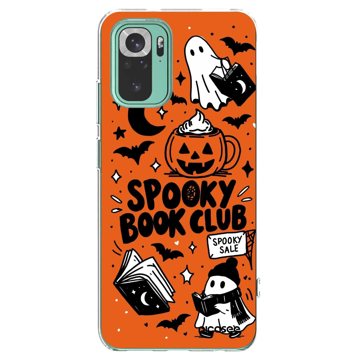 Picasee silikónový prehľadný obal pre Xiaomi Redmi Note 10 Pro - Spooky book club