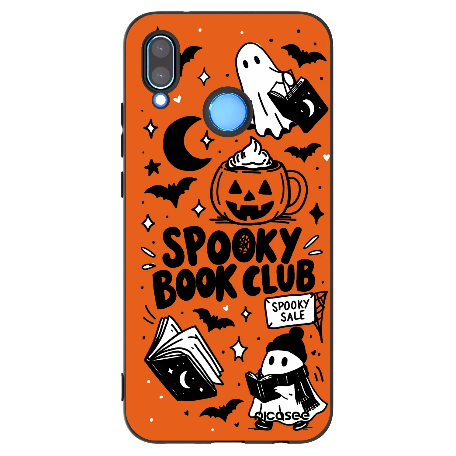 Picasee silikónový čierny obal pre Huawei P20 Lite - Spooky book club