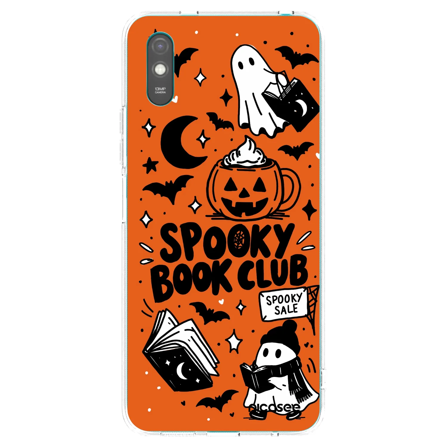 Picasee silikónový prehľadný obal pre Xiaomi Redmi 9AT - Spooky book club