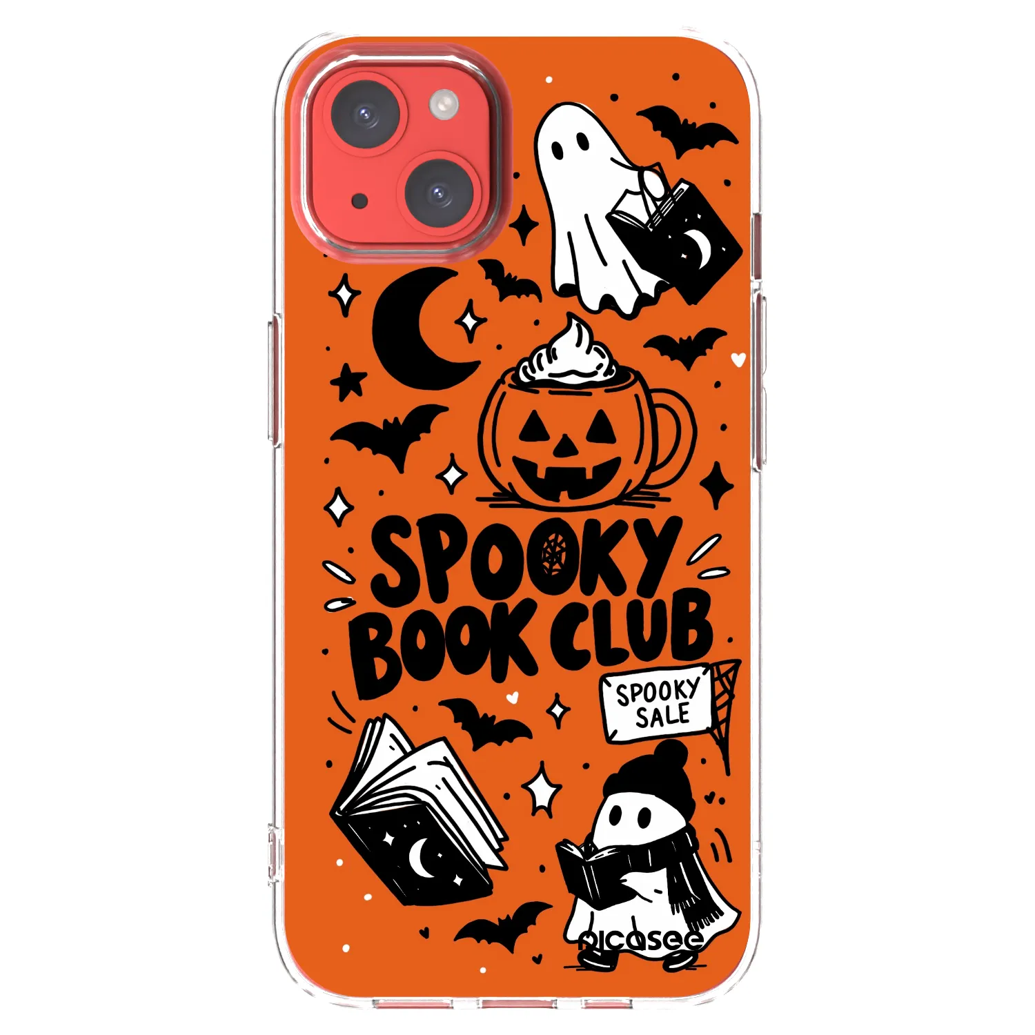 Picasee silikónový prehľadný obal pre Apple iPhone 13 - Spooky book club