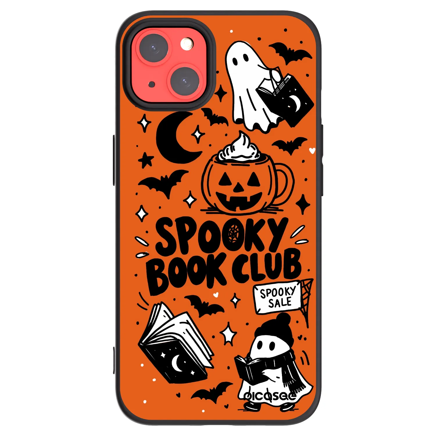 Picasee silikónový čierny obal pre Apple iPhone 13 - Spooky book club
